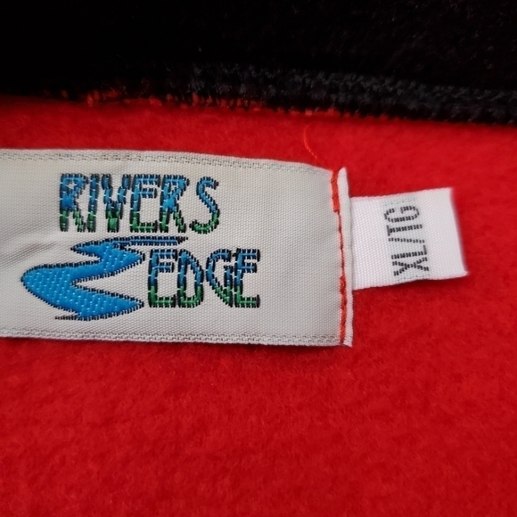 VINTAGE 90's Rivers Edge Red Fleece Sleeveless Vest Size XL - Picture 7 of 8